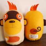 Boobeloobie Mango The Monkey In Yellow, Orange,..