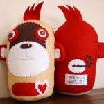 Boobeloobie Mango The Monkey In Red, Chocolate..