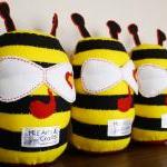Boobeloobie Bumble The Bee In Yellow, Black, Red..